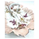 Vintage Porcelain Lobster Dish & 4 Ashtrays with Caddy