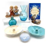 Holt-Howard Angel Candle Holder & Blue Vase & B&G Seagull Dish & Bird Candle Holder