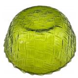 Chodziez Vase, Floral Dish, Emerald Green Glass Bowls & Teal Ribbed Plate