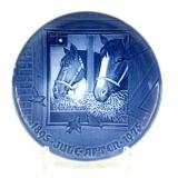 BG Bing & Grøndahl Blue & White Plates - Amalienborg Royal Palace, Mors Dag 1969