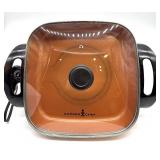 Copper Chef XL 11-Inch Square Casserole Pan with Glass Lid & Plug-In Electric Fryer