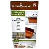 Copper Chef XL 11-Inch Square Casserole Pan with Glass Lid & Plug-In Electric Fryer
