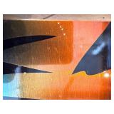 Signed Five-Panel Wall Art - Flamingos Sunset