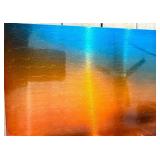 Signed Five-Panel Wall Art - Flamingos Sunset