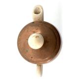 Vintage Copper Candelabra Five-Arm Centerpiece with Teapots Set, Made in England