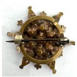 Vintage Costume Jewelry Bundle - Butterfly & Floral Brooches, Shawl Clip & Pendant