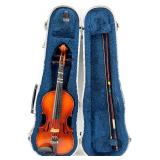 Vintage Violin No RR101  Size & Bow in Case - Japan