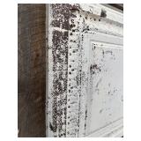 Large Vintage Decorative Tin Tile Panels - Wood Frames & Embossed Borders - 2 Pieces