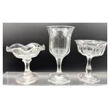 Crystal Glassware Stemware Set - Cut-Crystal Dessert Bowls & Coupe Glasses