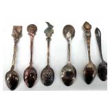 Antique Souvenir Spoons - Ornate Handles & Crest Motifs Collection