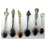 Antique Souvenir Spoons - Ornate Handles & Crest Motifs Collection