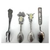 Souvenir Spoons & Fork of Interest - Philippines & Switzerland Handles