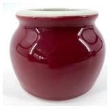 Hall Burgundy 4-Cup Teapot - Creamer & Sugar Bowl & Wooden Teapot - Made in USA