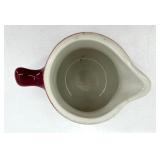Hall Burgundy 4-Cup Teapot - Creamer & Sugar Bowl & Wooden Teapot - Made in USA