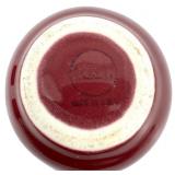 Hall Burgundy 4-Cup Teapot - Creamer & Sugar Bowl & Wooden Teapot - Made in USA