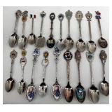 Antique Wood Wall Shelf with Drawer - Souvenir Spoon Collection