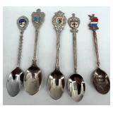 Antique Wood Wall Shelf with Drawer - Souvenir Spoon Collection