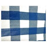 Outdoor Padded Plastic Tablecloths - Apple Print, Blue Plaid, Patchwork Pumpkin (Lot of 3)