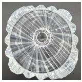 Crystal Glass Vases - 3-Piece Set: Bubble-Embossed Cylinder, Tall Ribbed Vase, Hurricane-Style Vase