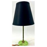 Frog Motif Lamp Set - Uranium Green Glass Base & Beaded Shades (Lot of 3)