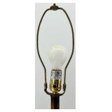 Vintage Lamps - Ornate Dark Floor Lamp, Brass Table Lamp & Camouflage Shade Table Lamp (Lot of 3)