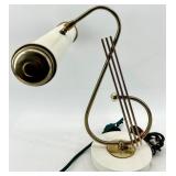 Dual-Head Table Lamp & Piano Lamp - Vintage Bronze Finish, 22 in Tall