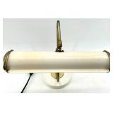 Dual-Head Table Lamp & Piano Lamp - Vintage Bronze Finish, 22 in Tall