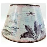 Assorted Lamp Shades - Dragonfly Floral Print, Plaid Blue & Yellow, Ivory Pleated Embroidered