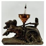 Vintage Roman Gladiator Lamp - Missing Glass Shade