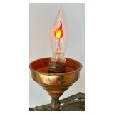 Vintage Roman Gladiator Lamp - Missing Glass Shade