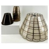 Capiz Shell Lampshades - 2 Capiz Shell Shades, 4 Mica Shades & 2 Metal Shades