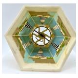 Art Nouveau Lamp Base Set - Glass Oil Lamp Base, Paper Eagle Lampshade, Plastic Lampshade