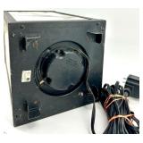 Lantern Lamp Marble Panels & Black Metal Frame - Plug-In Power Cord