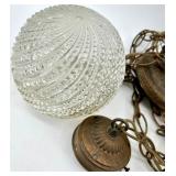 Milk Glass Pendant Lights & Clear Glass Pendant Lights (Lot of 5)