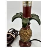 Lamps - Pineapple Lamp, Gold Gooseneck Cone Lamp, White Lamp, Miniature Red Lamp, Black Frame Lamp (Lot of 5)