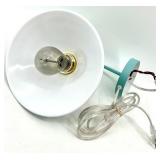 Turquoise Wall Lamps Pair with Brass Socket & Clear Cord