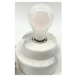 Tall White Ribbed Pendant Light, Mosaic Lamp, Marble Base, Copper Base & White Nightlight (Lot of 5)