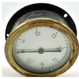 Ashcroft Vacuum Gauge 0-30 In Hg - Brass Bezel - Made in USA
