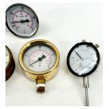Assorted Industrial Gauges & Instrumentation Set - Vacuum & Pressure Gauges (Brass/Steel)