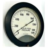 Boiler Feed Pressure Gauge - 0-1500 Scale - 110 Volts AC/DC