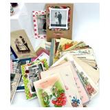 Vintage Postcards & Calling Cards Collection - Assorted Ephemera