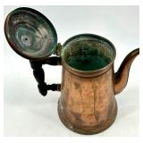 Antique Copper & Brass Pitcher Set: Coffee Pot, Jug & Mug (4-Piece)