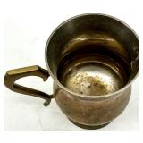 Antique Copper & Brass Pitcher Set: Coffee Pot, Jug & Mug (4-Piece)