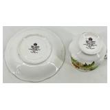 Teacups & Saucers - Floral Fine China with Gold Trim - Royal Albert, Winterling, Relco