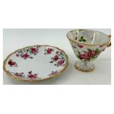 Teacups & Saucers - Floral Fine China with Gold Trim - Royal Albert, Winterling, Relco