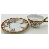 Teacups & Saucers - Floral Fine China with Gold Trim - Royal Albert, Winterling, Relco