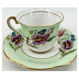 Teacups & Saucers - Floral Fine China with Gold Trim - Royal Albert, Winterling, Relco