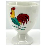 Vintage Ceramic Egg Cups - Chicken Motifs - 8-Cup Set