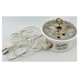 Taylor England Vintage Ceramic Electric Egg Cooker & 3 Ceramic Egg Coddlers with screw tops