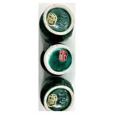 Egg Cups - Clear Glass Rooster & Green Holly-Pattern Ceramic Set (Lot of 6)